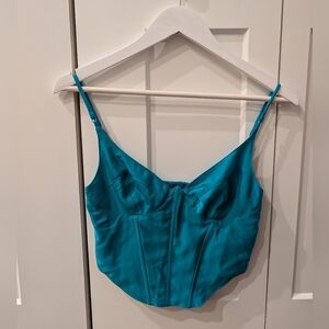 Urban Outfitters Teal Crop Top